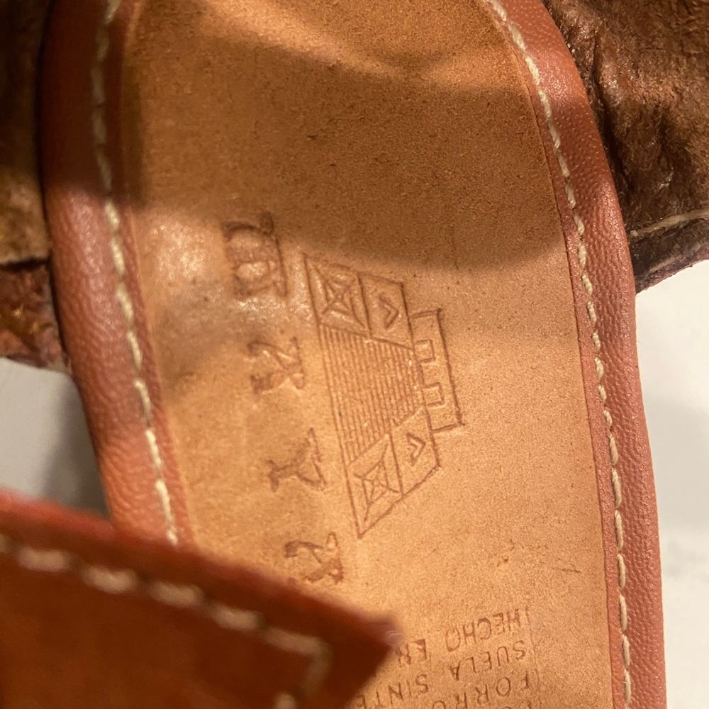 Maya Brown Woven Leather Wedge Sandals - Picture 10 of 10